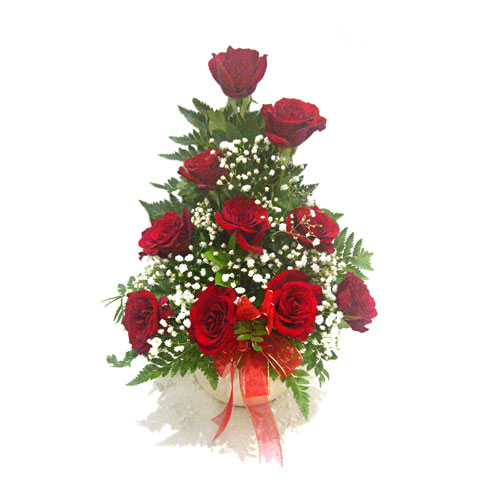bunga meja mawar merah murah harga 290 ribu