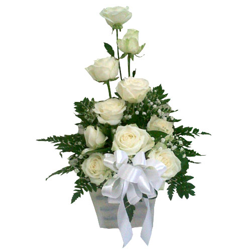 vas bunga meja murah mawar putih harga 290 ribu